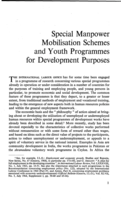 Special manpower mobilisation schemes and youth programmes for development purposes