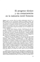 El progreso técnico y sus consecuencias en la industria textil francesa