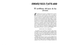 El problema del paro de los jóvenes