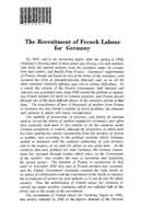 The recruitment of French labour for Germany