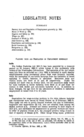 Factory acts and regulation of employment generally