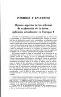 Algunos aspectos de los sistemas de explotación de la tierra aplicados actualmente en Europa: I