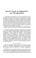 Recent trends in employment and unemployment