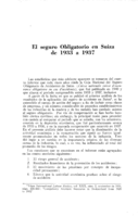 El seguro obligatorio en Suiza de 1933 a 1937