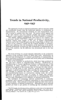 Trends in national productivity, 1950-1957
