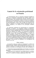 Control de la orientación profesional en Francia