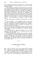 Le mouvement syndical