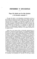 Pago del salario por los días feriados y de descanso semanal: I