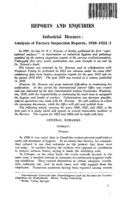 Industrial diseases: analysis of factory inspection reports, 1920-1922. I