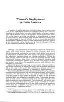 Women's employment in Latin America