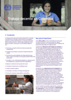 Trabajo decente en Colombia: nota informativa