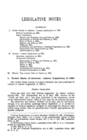 United States of America: labour legislation of 1921