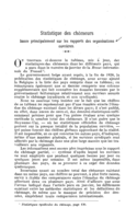 Statistique des chômeurs basée principalement sur les rapports des organisations ouvrières