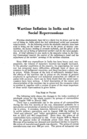Wartime inflation in India and its social repercussions