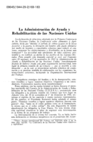 La administración de ayuda y rehabilitación de las Naciones Unidas