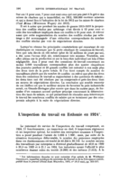 L'inspection du travail en Esthonie en 1924
