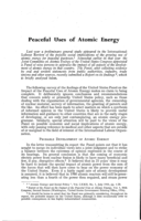 Peaceful uses of atomic energy