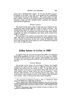 Indian labour in Ceylon in 1933
