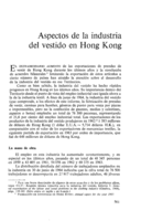 Aspectos de la industria del vestido en Hong Kong