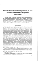 Social insurance developments in the German Democratic Republic since 1949
