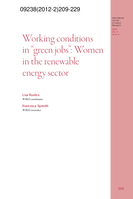 Working conditions in "Green jobs": women in the renewable energy sector