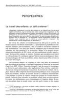 Le travail des enfants: un défi à relever