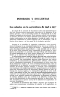 Los salarios en la agricultura de 1948 a 1957