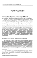 Le recueil de directives pratiques du BIT sur la protection des données personnelles des travailleurs