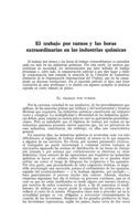 El trabajo por turnos y las horas extraordinarias en las industrias químicas