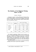 The situation of the Bulgarian working classes in 1928