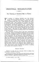 The training of disabled men in France