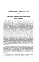 La lucha contra la discriminación en el empleo