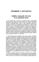 Análisis comparado del coste de la seguridad social