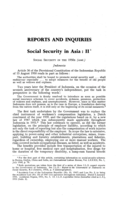 Social security in Asia: II