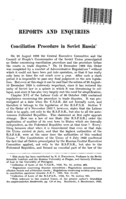 Conciliation procedure in Soviet Russia