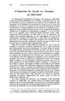 L'inspection du travail en Tasmanie en 1922-1923