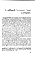 Livelihood guarantee funds in Belgium