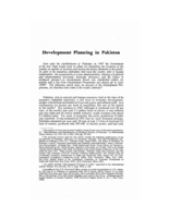 Development planning in Pakistan