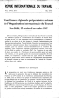 Conférence régionale préparatoire asienne de l'Organisation internationale du Travail: New-Delhi, 27 octobre-8 novembre 1947