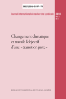 La construction d'une transition juste: les liens entre le changement climatique et l'emploi et des propositions de recherches futures
