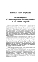 The development of labour legislation on young workers in the United Kingdom
