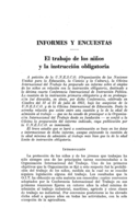 El trabajo de los niños y la instrucción obligatoria