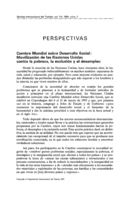 Cumbre Mundial sobre Desarrollo Social: movilización de las Naciones Unidas contrala pobreza, la exclusión y el desempleo