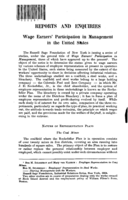 Wage earners' participation in management in the United States