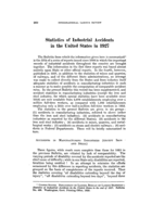 Statistics of industrial accidents in the United States in 1927