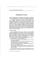 A job classification to facilitate occupational mobility