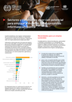 Sectores y cadenas de valor con potencialpara emplear a mujeres cuentapropistas informales en Bolivia