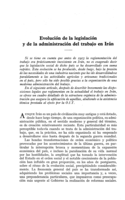 Evolución de la legislación y de la administración del trabajo en Iran