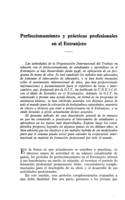 Perfeccionamiento y prácticas profesionales en el Extranjero