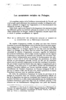 Les assurances sociales en Pologne